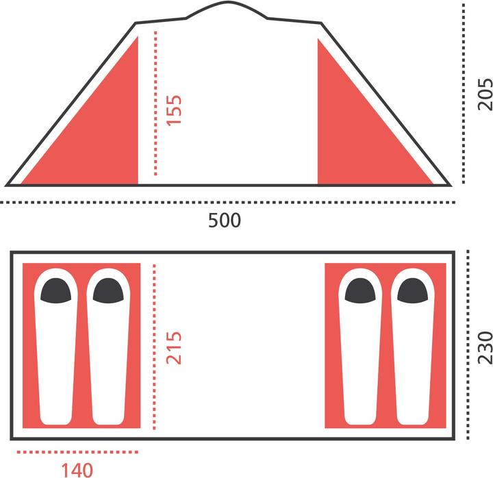 Produktbild Grand Canyon Atlanta 4 (Kuppelzelt, 11.15 kg, 4 Personen)