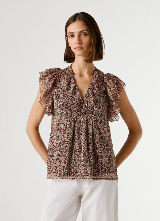 Immagine prodotto Pepe Jeans Bedruckte Bluse mit Rüschenärmeln (XS)