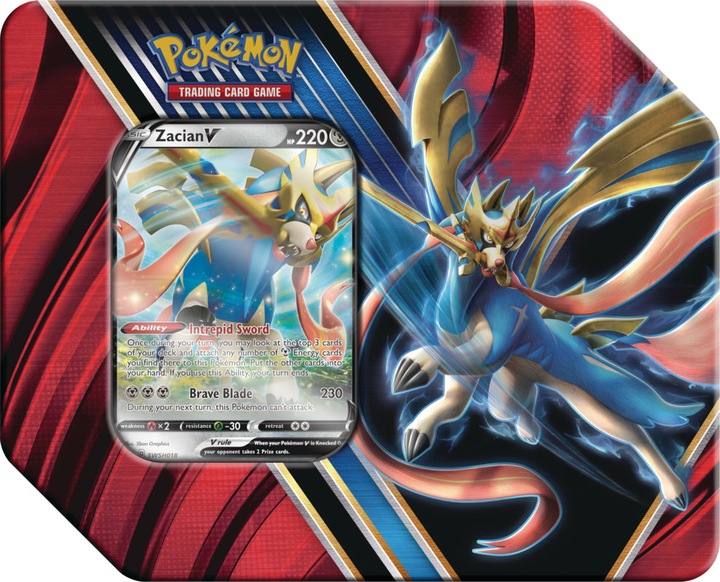 Produktbild Pokémon Sword & Shield Zacian-V Tin Box (Englisch, Tin)