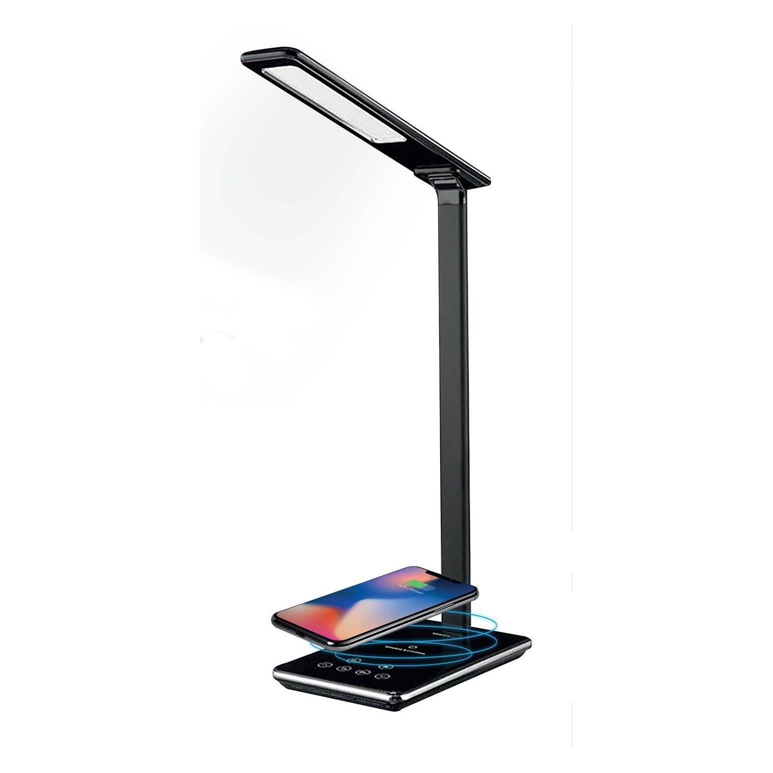 Lampada Da Tavolo Led Circle Nera 8W Con Ricarica USB Dimmerabile Con Temperatura Colore Regolabile Aigostar 4