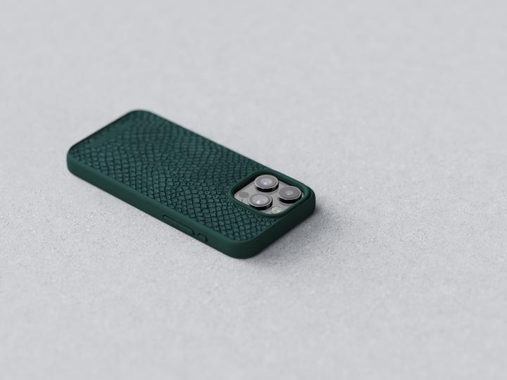 Produktbild Njord Salmon Leather Magsafe Case for iPhone 15 Pro Max, Green (Apple iPhone 15 Pro Max)