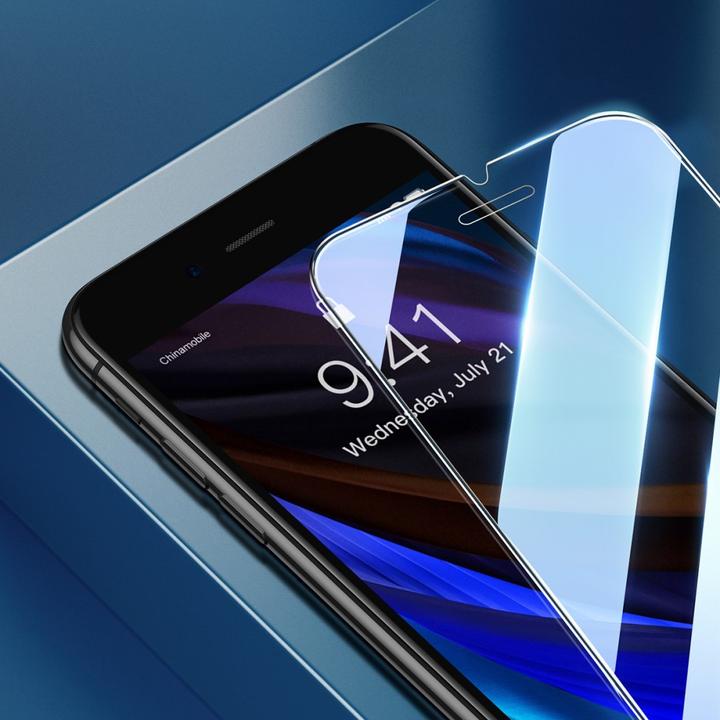 Produktbild Baseus iPhone SE 20/22 / 8 / 7 - 2 Stk. Panzerglas Front Schutzfolie (2 Stück, Apple iPhone SE (2nd Gen), Apple iPhone SE (3rd Gen))