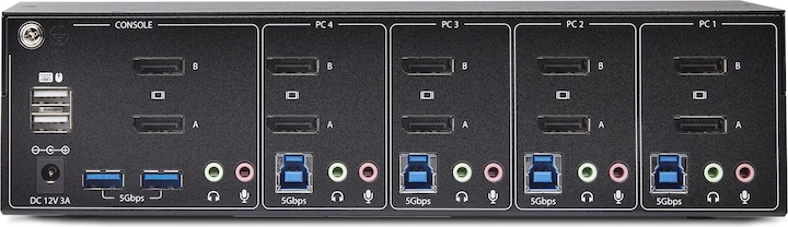 Produktbild StarTech com P4DD46A2-KVM-SWITCH, 3840 x 2160 Pixel, 4K Ultra HD, Schwarz