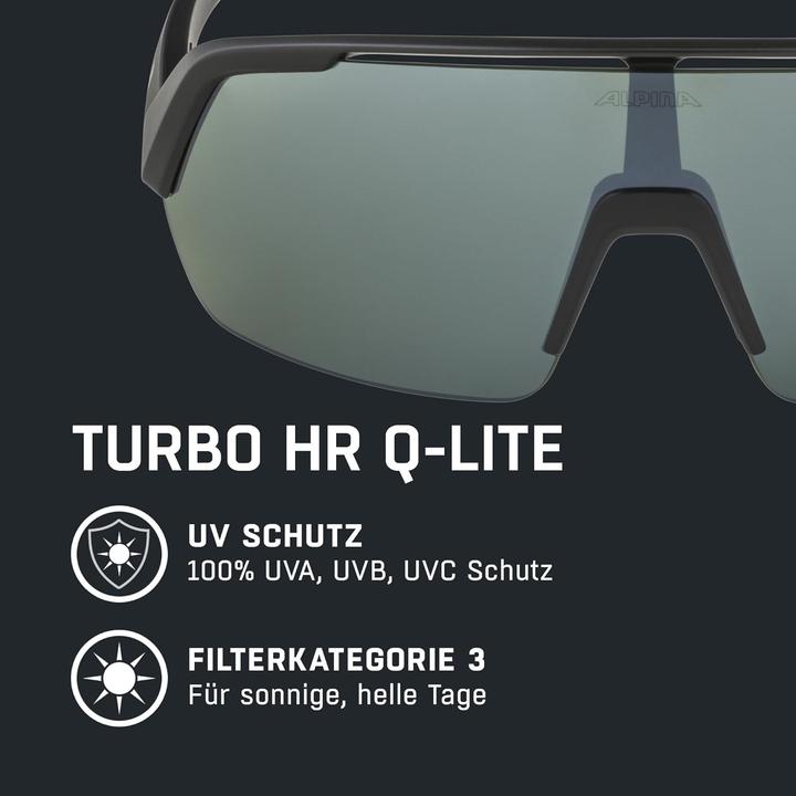 Actual product image Alpina Sports Turbo HR Q-Lite (Matt black, Silver Mirror)