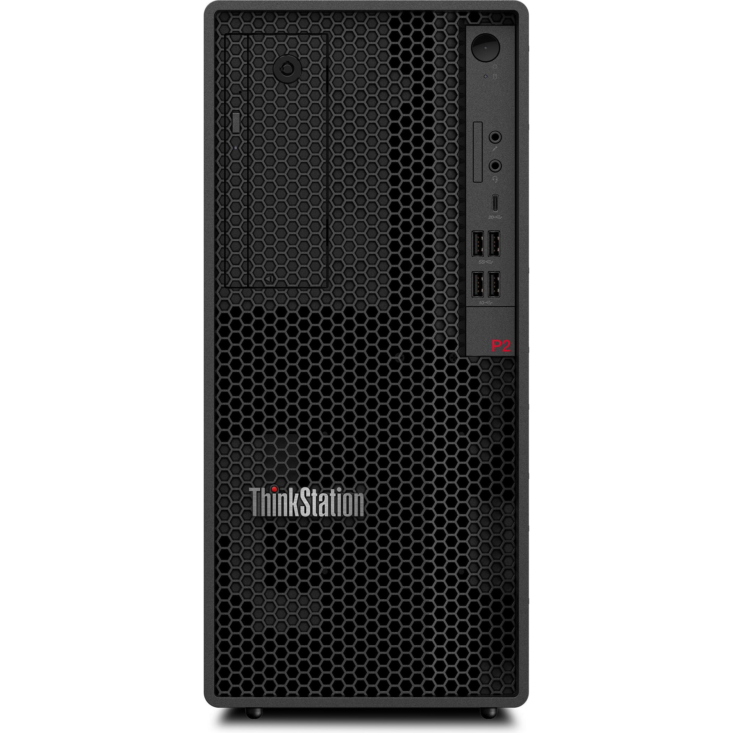Lenovo ThinkStation P2 Tower Gen 2 (32 GB, 1000 GB, GeForce RTX 4060), PC, Schwarz