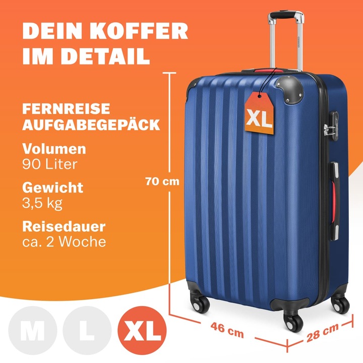 Actual product image Monzana Hard case (90 l, L (90 - 115l))