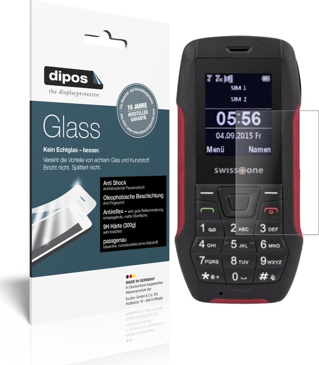 Actual product image Dipos Screen Protector Anti-Shock (2 Piece, Swisstone SX 567)