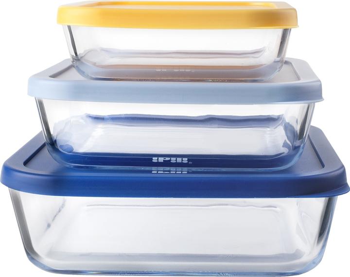 Immagine prodotto Ibili Set di 3 contenitori 610 + 1170 + 1940 ml Perfetto per la conservazione degli alimenti (1.94 l)