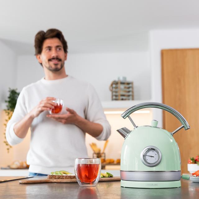 Cecotec Hervidor De Agua Thermosense 420 Vintage Light Green Galaxus