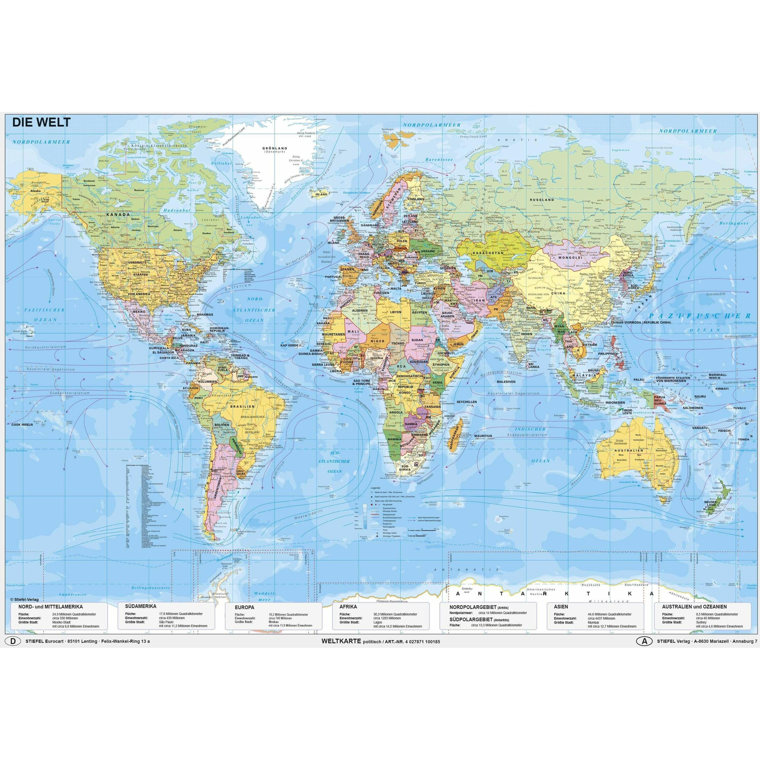 Stiefel Eurocart Stiefel:Weltkarte politisch (33914330)