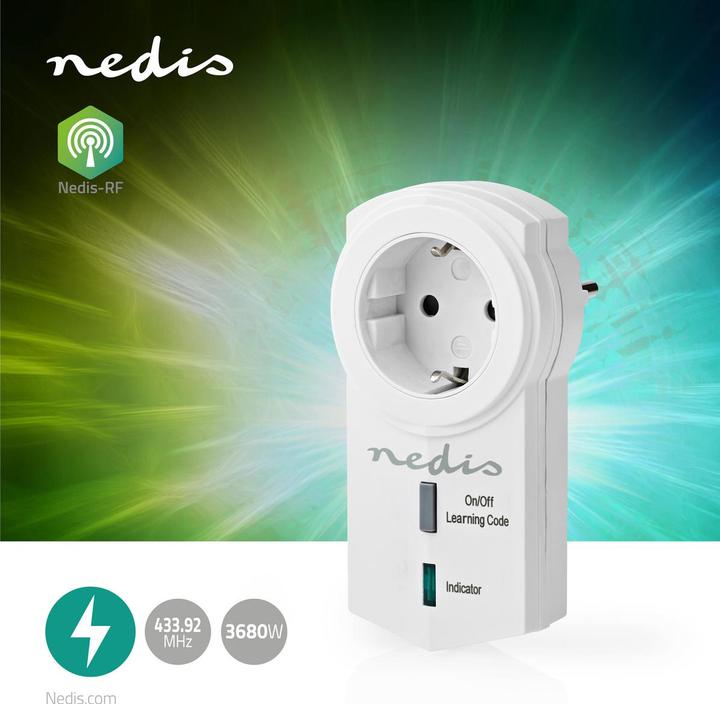 Image du produit Nedis Prise RF ON/OFF Extension de la portée du maillage RF Schuko type F 3680 W Blanc