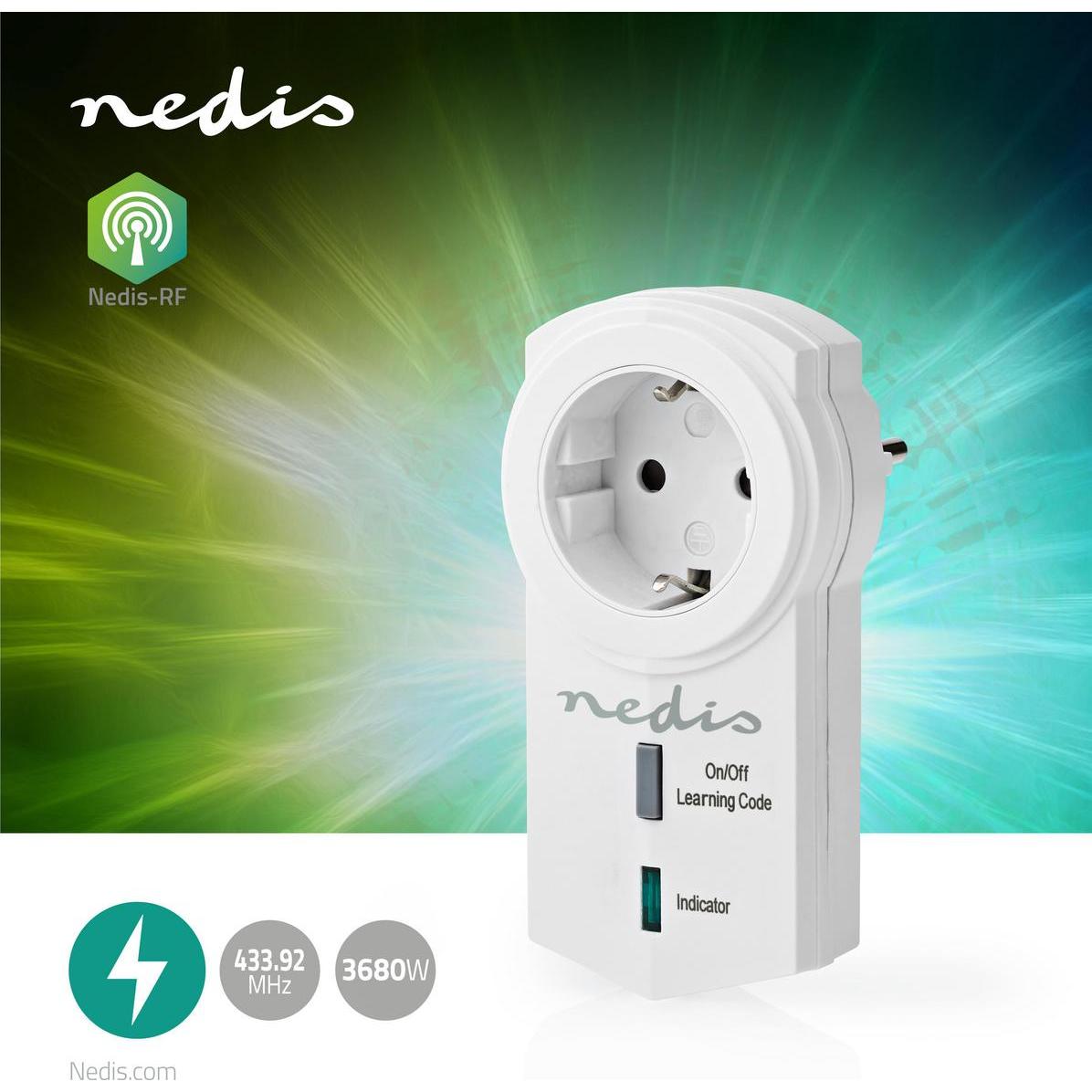 Thumbnail - Nedis, Smart Plug, RF-Stecker EIN/Aus RF-Mesh-Reichweitenerweiterung Schuko-Typ F 3680 W Weiss