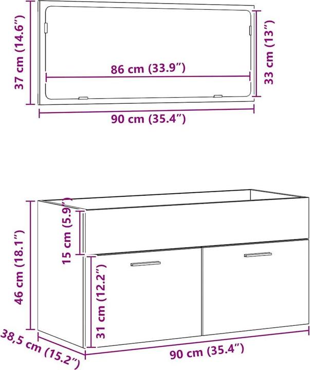 Produktbild vidaXL Badezimmermöbel