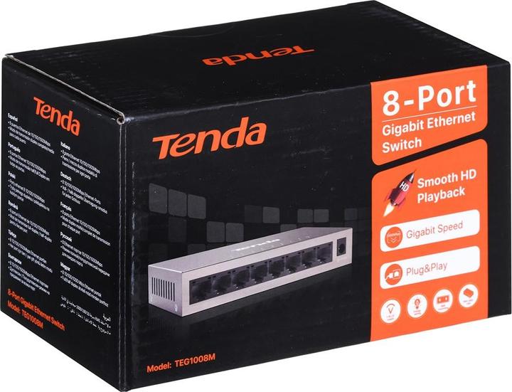 Actual product image Tenda TEG1008M (8 ports)