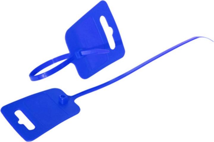 Shiverpeaks S/CONN kabelbinders met maximale connectiviteit 4,8 x 250 mm, Euro-gat en etiketteerveld, blauw RAL (250 mm, 100 Pcs.)