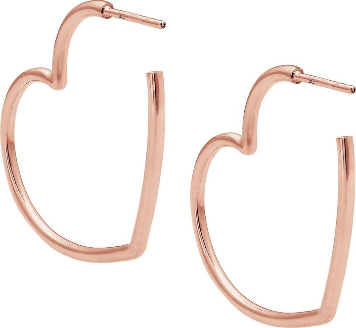 Produktbild Elli Ohrringe Creolen Herz Liebe Verspielt Filigran 925 Silber (925er Sterling Silber)