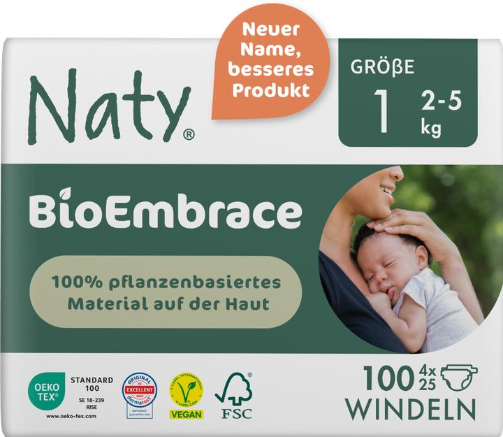 Produktbild Naty Biowindel (Gr. 1, Halbmonatsbox, 100 Stück)