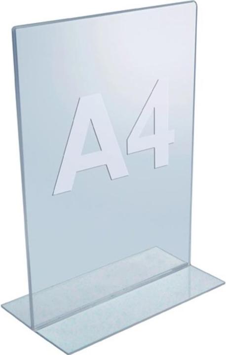 Twinco Tischaufsteller DIN A4 hoch Acryl transparent freistehend