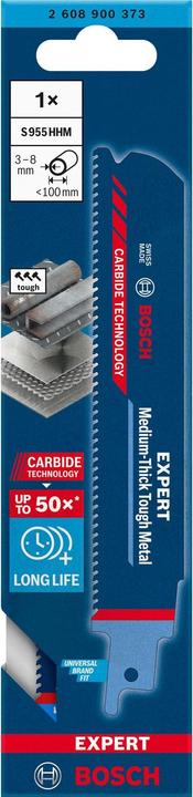 Produktbild Bosch Professional Zubehör EXPERT ‘Medium-Thick Tough Metal’ S 955 HHM Säbelsägeblatt, 1 Stück