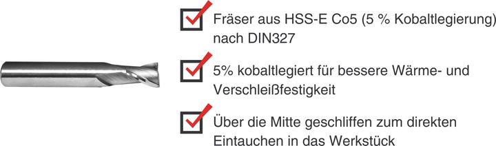Produktbild Paulimot Langlochfräser 2-schneidig 12 mm
