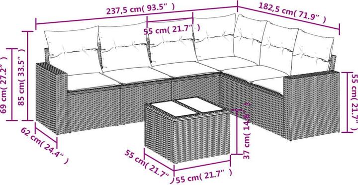 Produktbild vidaXL Justine