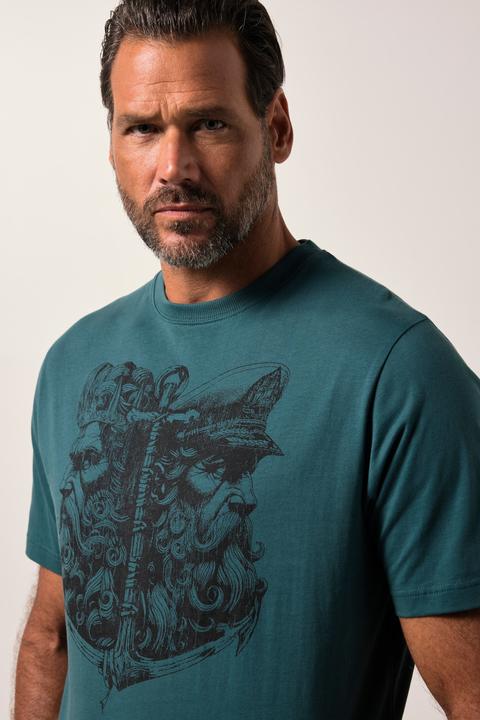 Immagine prodotto JP1880 T-shirt con stampa, scollo rotondo e mezze maniche, fino alla tg. 8XL (5XL)