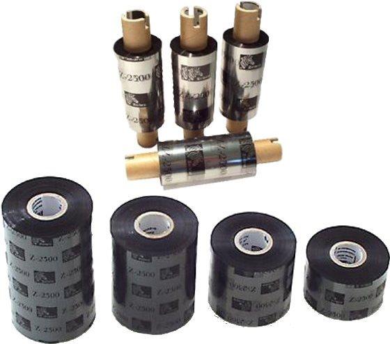 Actual product image Zebra Ribbon, Wax/Resin, 64mm x 74m