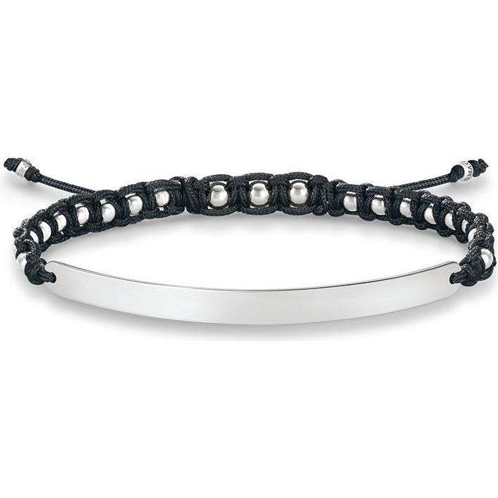 Thomas Sabo: Bracciale Nero-Argento (21cm) - Festival Love Bridge