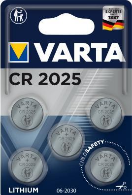 Produktbild Varta Electronics CR2025 (5 Stk., CR2025, 157 mAh)