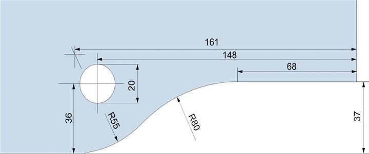 Productafbeelding Dormakaba Bovenste hoekfitting PT 20 voor volledig glazen eenheden Universeel (1 Pcs.)