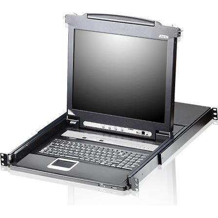 Thumbnail - Aten CL5716M-ATA-2XK06A1G Schwarz Tastatur/Video/Maus (KVM) Switch, KVM Switch, Schwarz