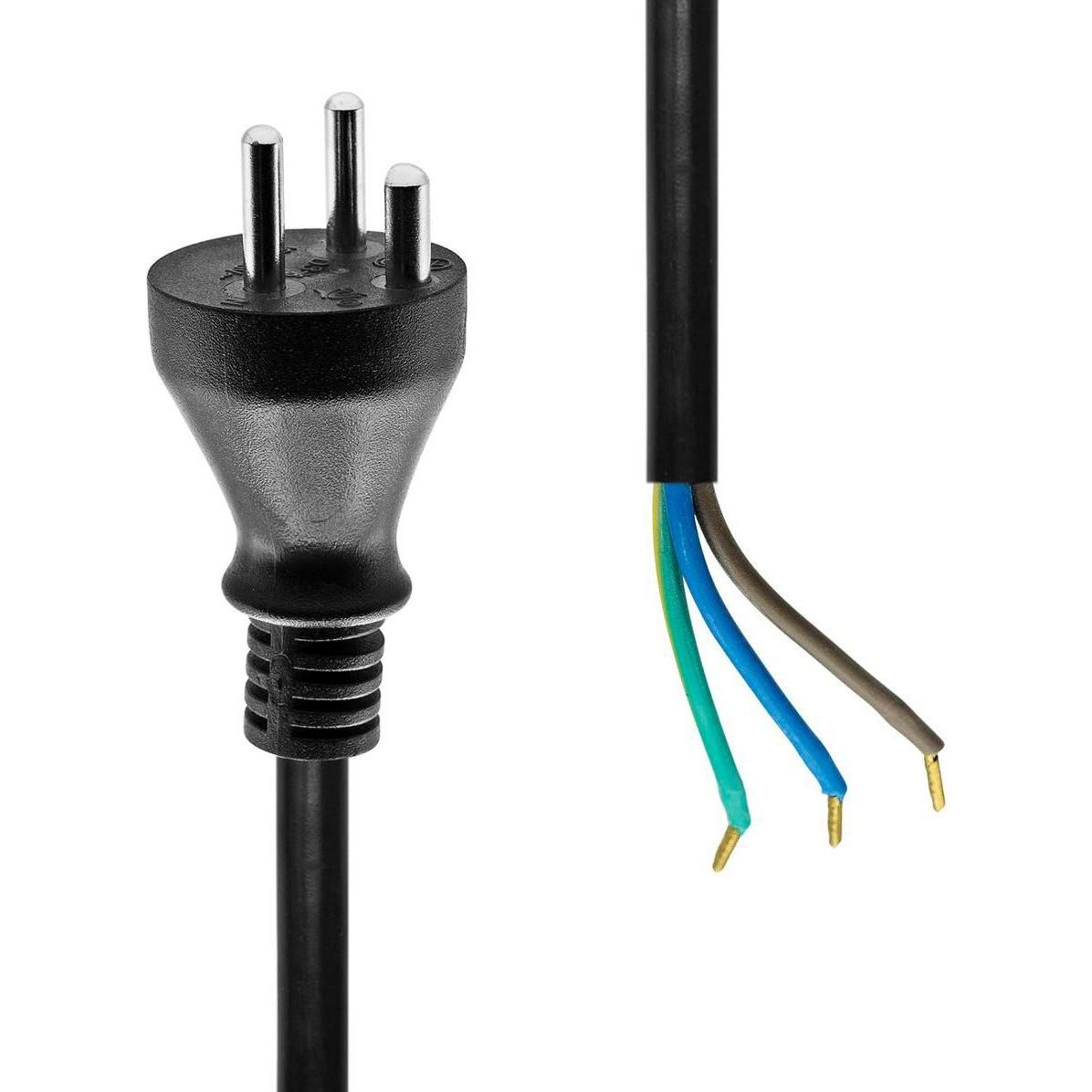 ProXtend Power Cord Denmark to Open End 10M Black (10 m), Stromkabel