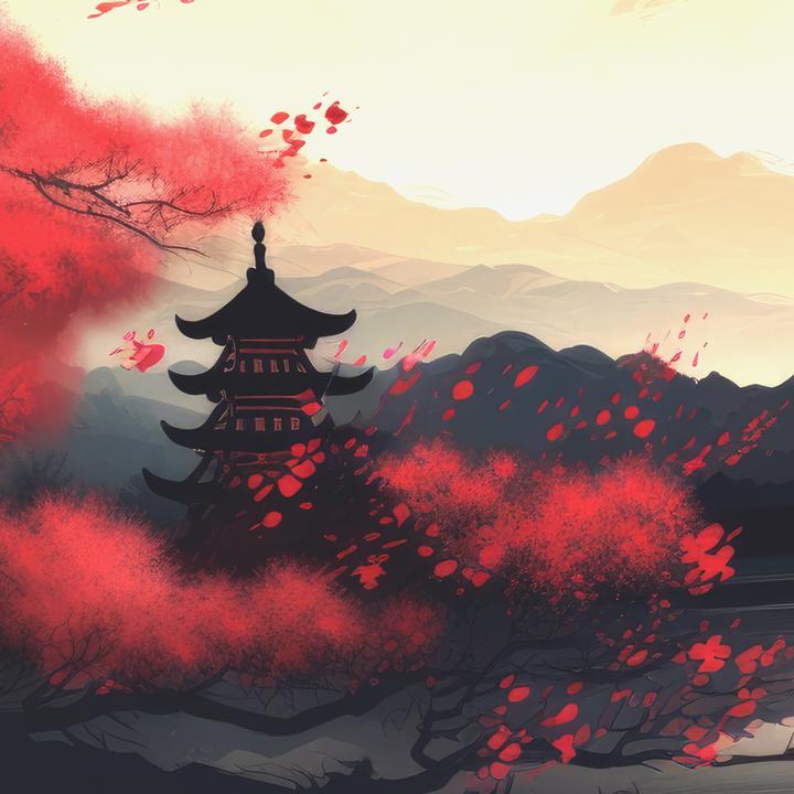 Produktbild Titanwolf Gaming Mauspad, 900 x 400mm XXL Speed Gaming Mausmatte, Mousepad Extragrosse Fläche, Japan Sunset 2 (XXL)