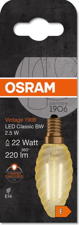 Immagine prodotto Osram Annata 1906 (E14, 2.50 W, 220 lm, 1 x, F)
