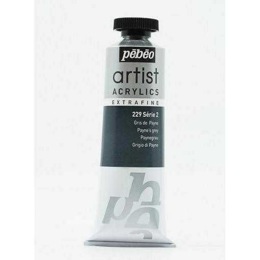 Thumbnail - Pebeo, Künstlerfarbe + Bastelfarbe, Artist Acrylics Extrafein Acrylfarben (Paynesgrau, 37 ml)