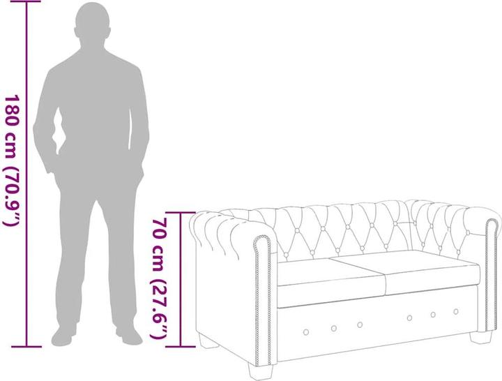 Produktbild vidaXL Sofa (2-Sitzer)