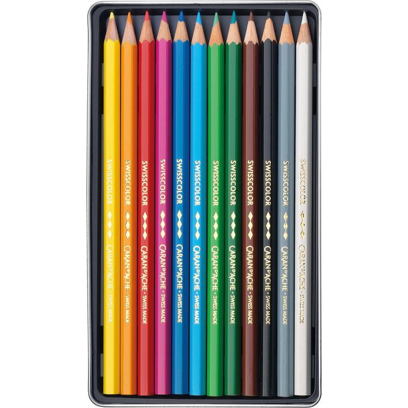 Thumbnail - Caran d'Ache, Malstifte, Swisscolor (Mixed Colour, 12 x)