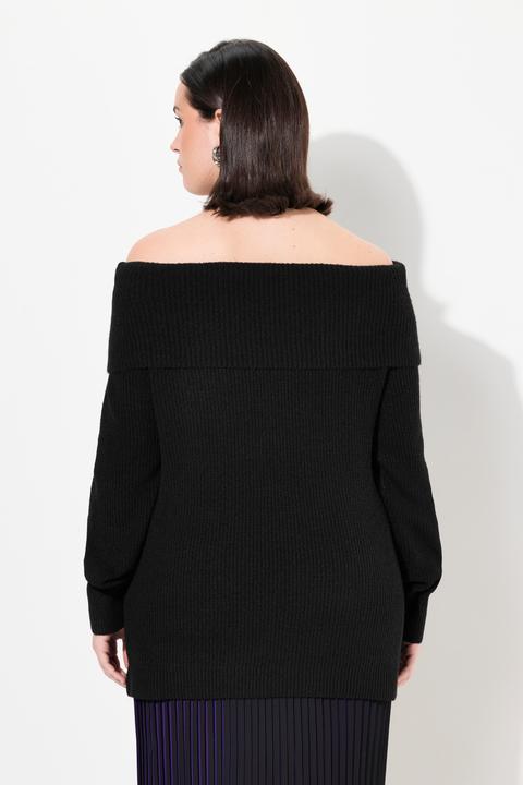 Image du produit Ulla Popken Pull à manches longues, large col retombant sur les épaules (56)