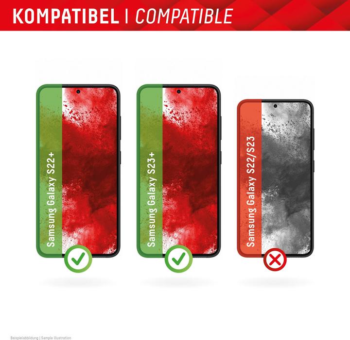 Actual product image Displex Real Glass, Privacy Full Cover Panzerglas (1 Piece, Samsung Galaxy S22+, Samsung Galaxy S23+)
