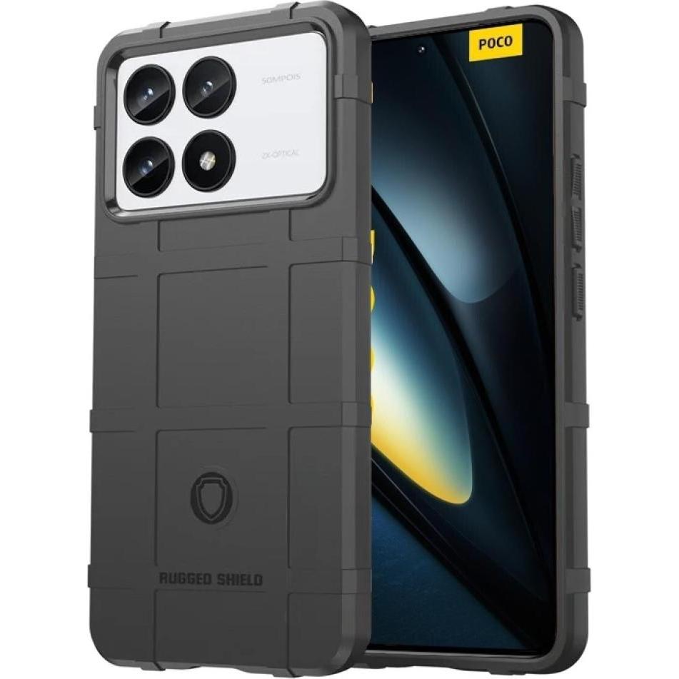 Screenguard Xiaomi Poco F6 Pro Rugged Shield Hülle (Xiaomi Poco F6 Pro), Smartphone Hülle, Schwarz