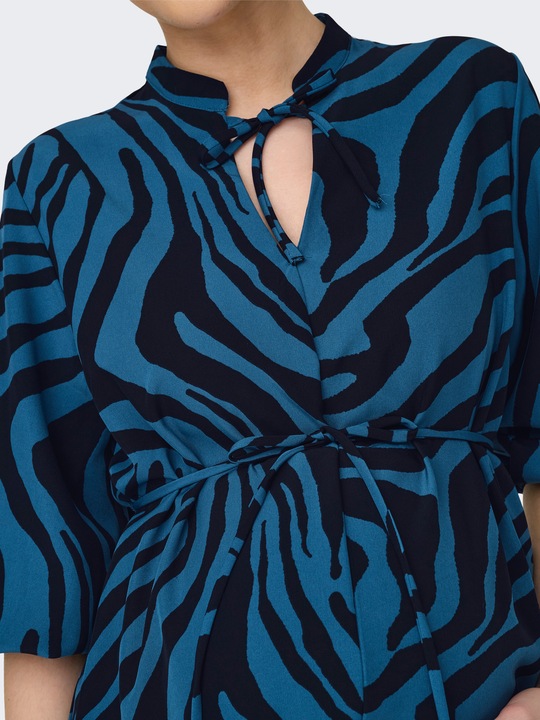 Produktbild Only Maternity Normal geschnitten V-Ausschnitt Elastische Bündchen Ballonärmel Kurzes Kleid Kleid (XXL)
