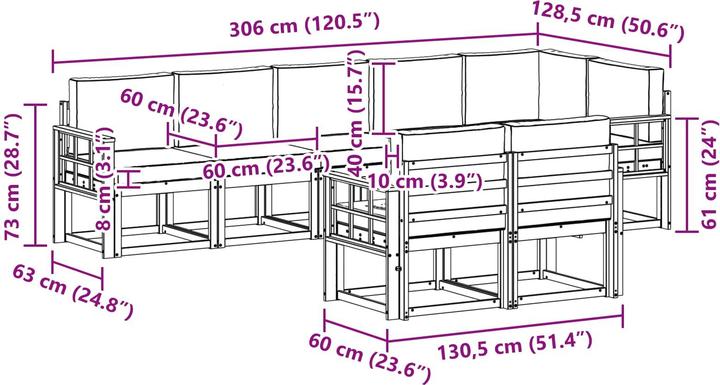 Produktbild vidaXL Outdoor-Sofa
