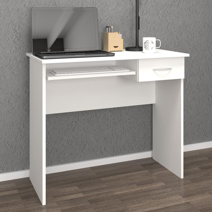 Produktbild VCM Holz Schreibtisch Computertisch Tastaturauszug Schublade Bürotisch Arusa L (85 x 50 cm)