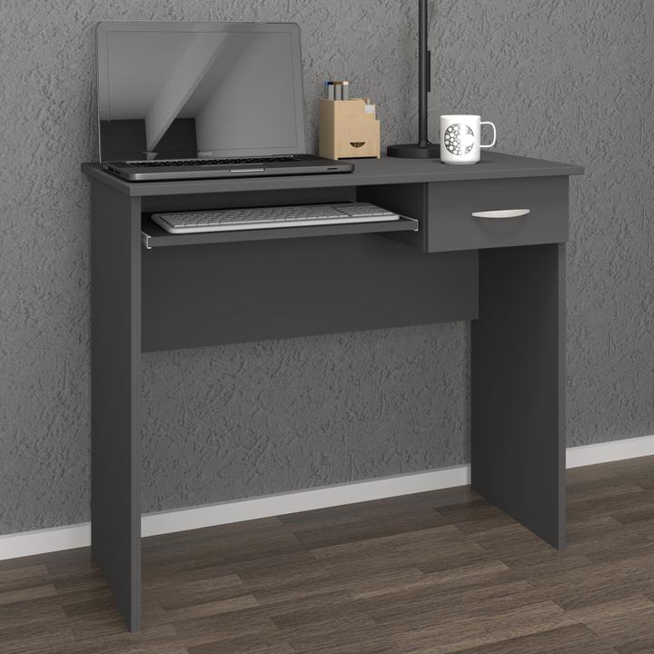 Produktbild VCM Holz Schreibtisch Computertisch Tastaturauszug Schublade Bürotisch Arusa L (85 x 50 x 73 cm)