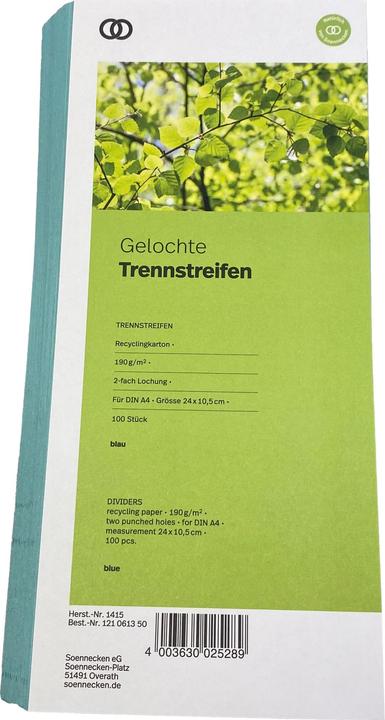 Produktbild Soennecken Trennstreifen oeco 24 x 10,5 cm (B x H)