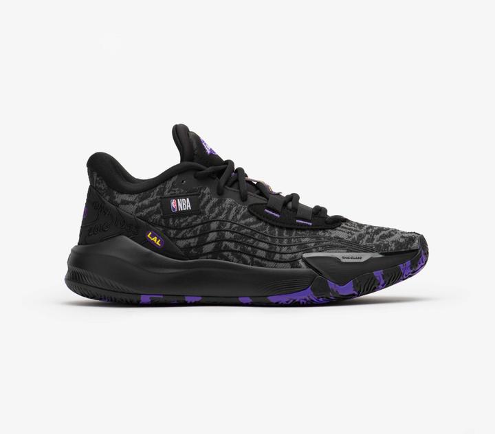 Tarmak Femmes/Hommes Chaussures de Basketball NBA Los Angeles Lakers - Fast 900 Low-1 noir