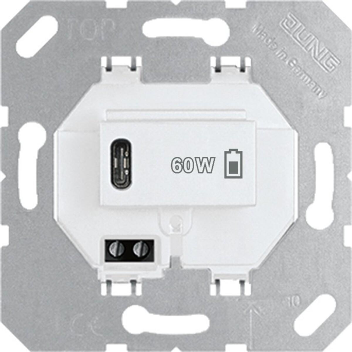 JUNG JG USB PD60 C WW USBPD60CWW USB-Lad (60 W), USB Ladegerät, Weiss
