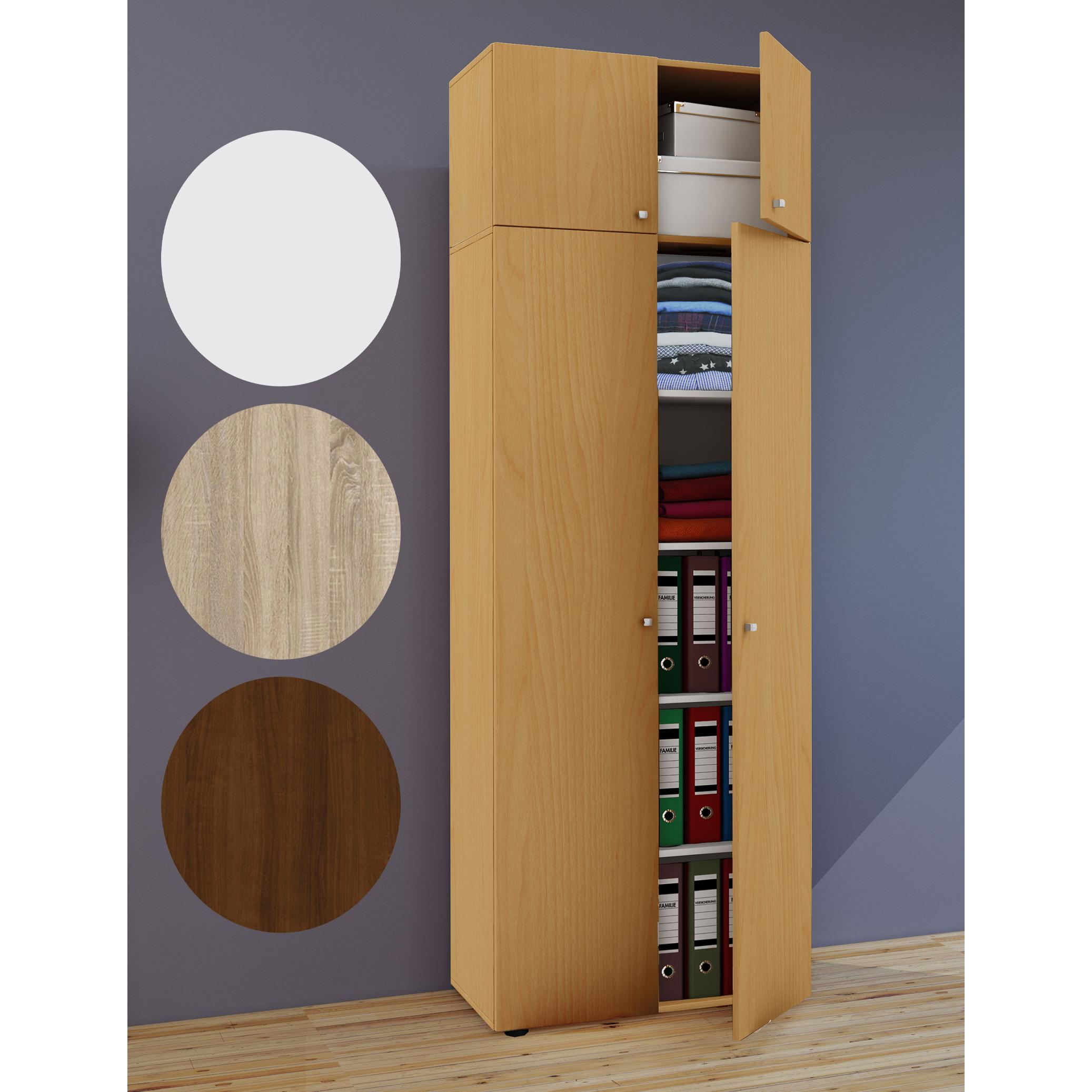 VCM, Kleiderschrank, Holz Mehrzweckschrank Serie Vandol mit Drehtüren (70 x 40 cm)