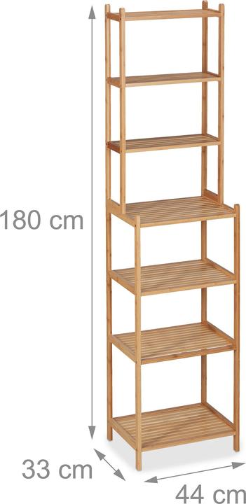 Produktbild Relaxdays Badregal (44 x 33 x 180 cm)