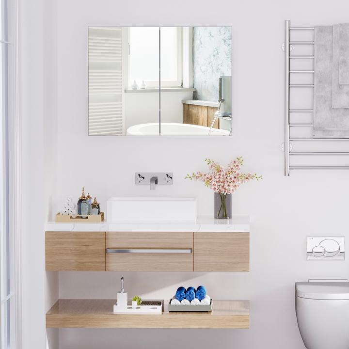 Actual product image Homcom Bathroom mirror cabinet (15 x 80 x 60 cm)